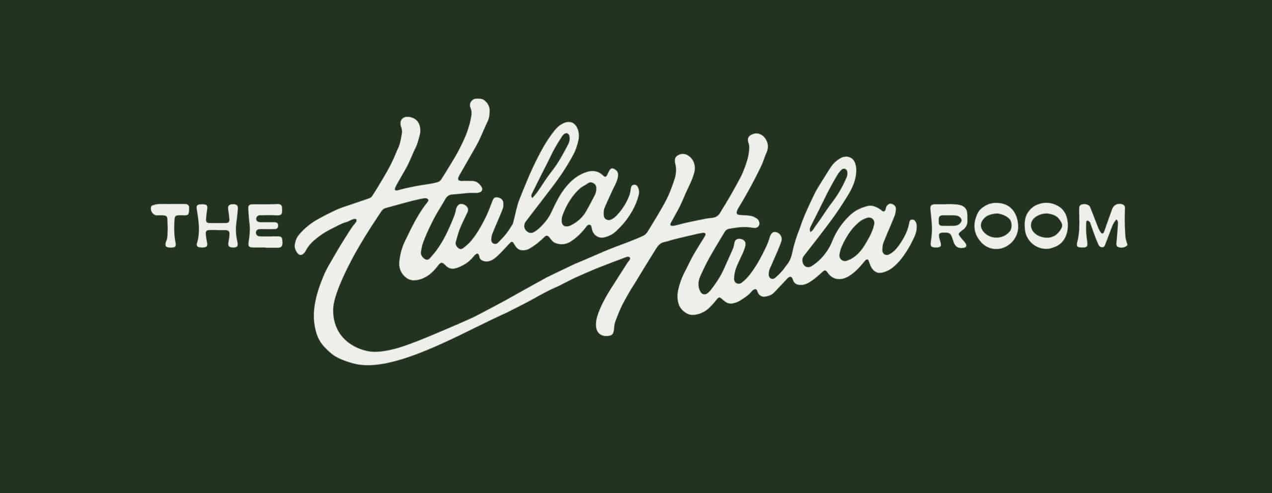 The Hula Hula Room in Torrance California Tiki Bar Branding by Stellen Design branding and logo design agency in Los Angeles specializing in hospitality branding custom script logo design