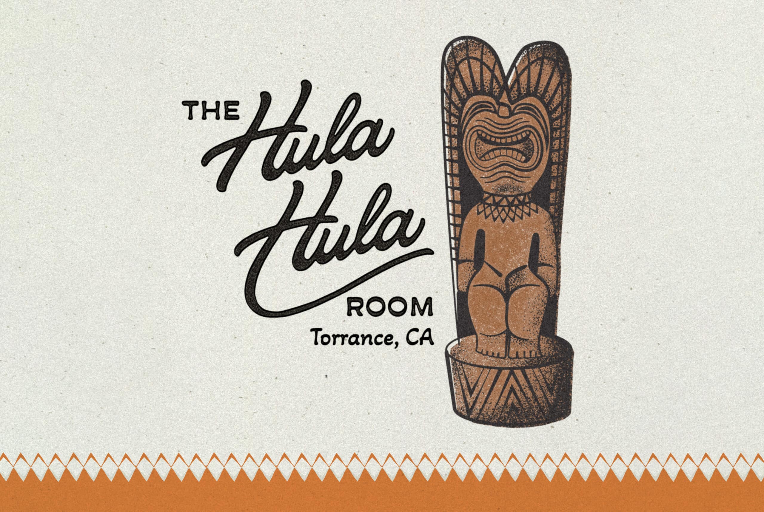 Logo Design for The Hula Hula Room Tiki Bar in Torrance California designed by Stellen Design logo design and branding agency in Los Angeles California specializing in logo design for hospitality brands