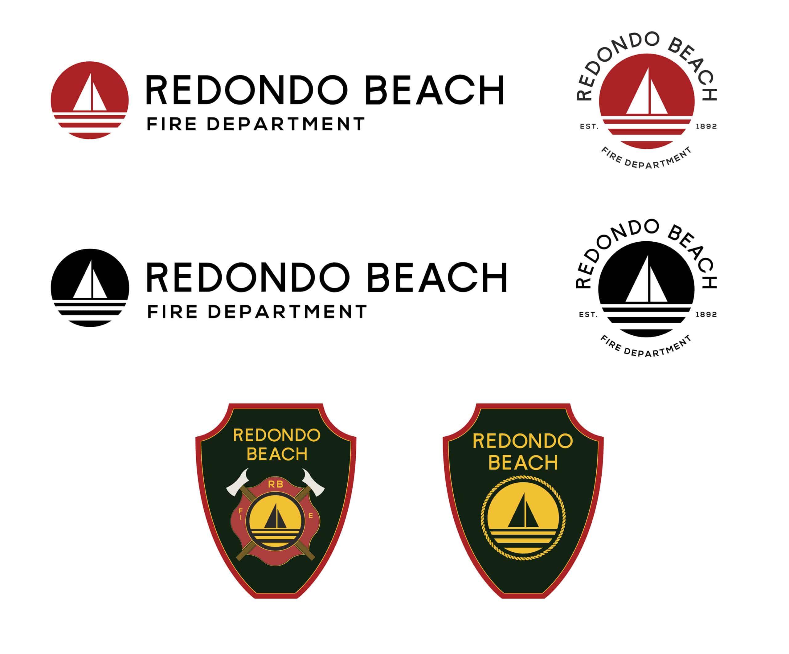 New Redondo Beach logo incorporated as a creative asset, developed by Stellen Design Branding Agency.