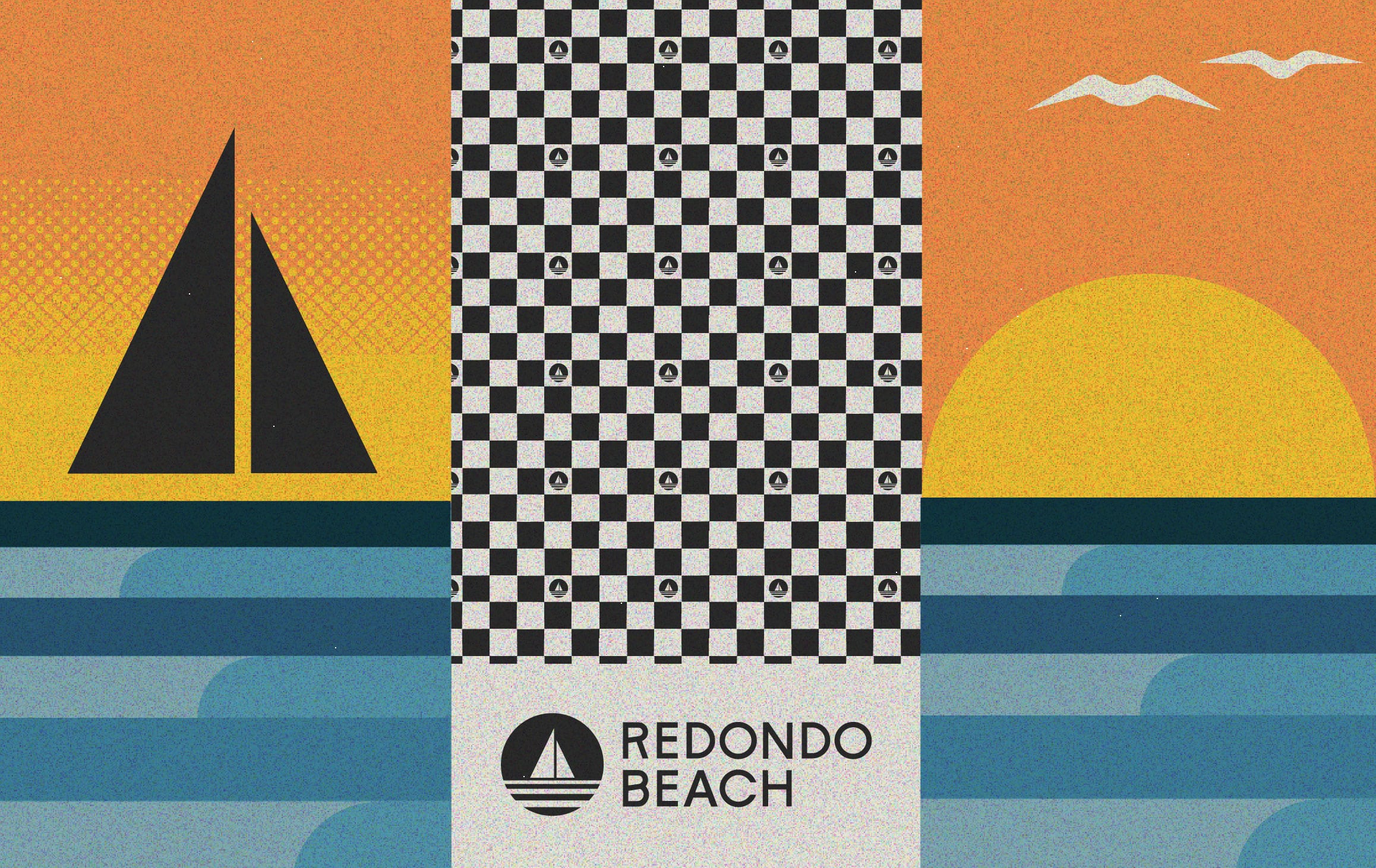 Fresh and vibrant new city logo design for Redondo Beach, California, crafted by Stellen Design Branding Agency.