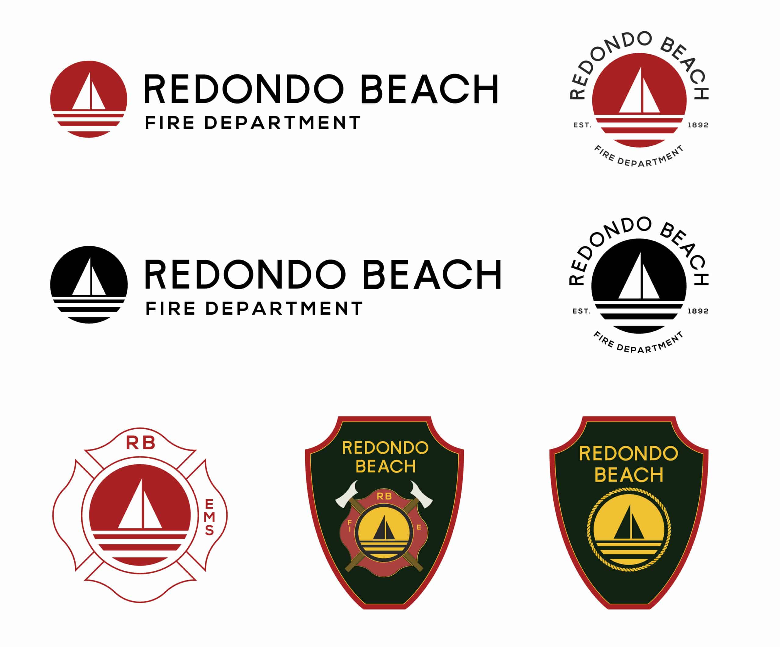 Modern and scalable branding solution for Redondo Beach, California, developed by Stellen Design Branding Agency.