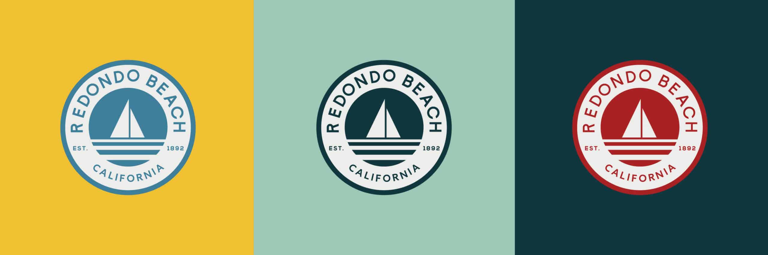 Redondo Beach, California's new city logo design showcasing modern branding by Stellen Design Branding Agency.