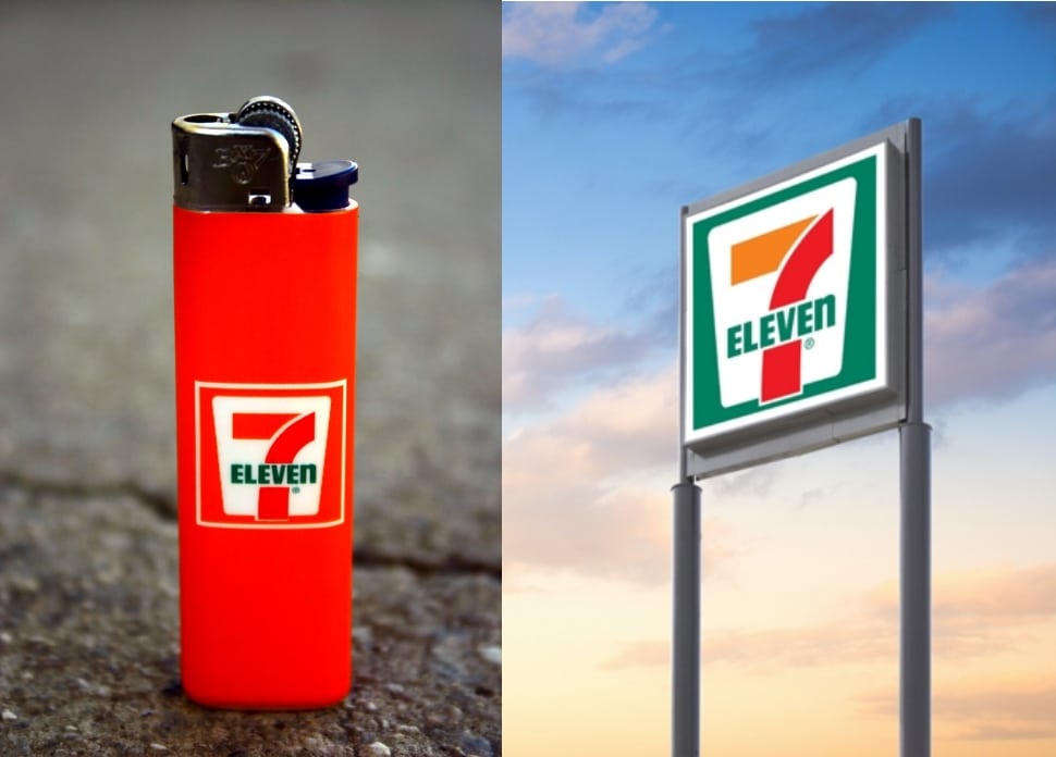 7 Eleven logo on lighter and gas station sign Best Logos for Franchise Businesses: Keeping it Consistent Across the Board by Stellen Design